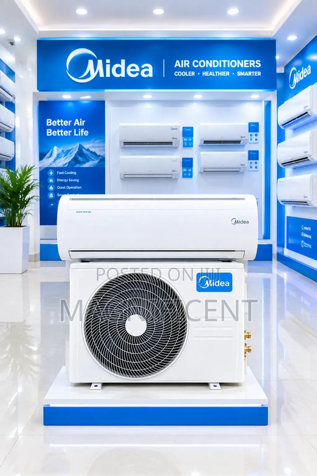1.5hp Midea Split Air Conditioner – Clean Powerful Cooling