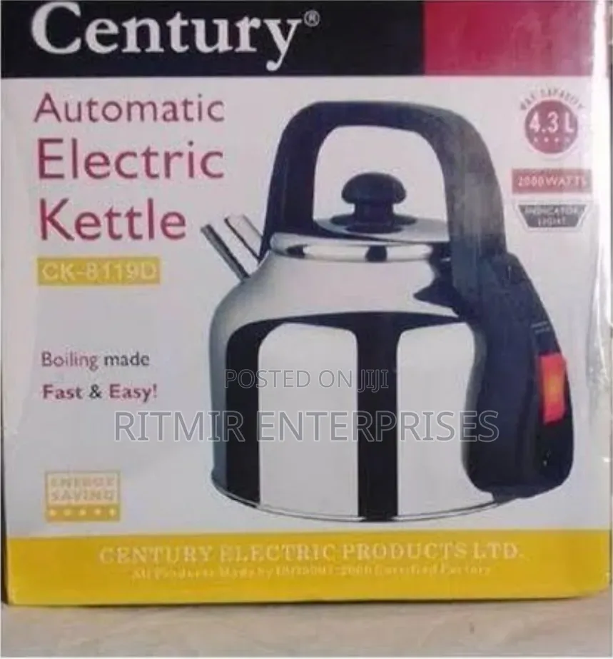 Century Electric Kettle, Stainless Steel 4.3L