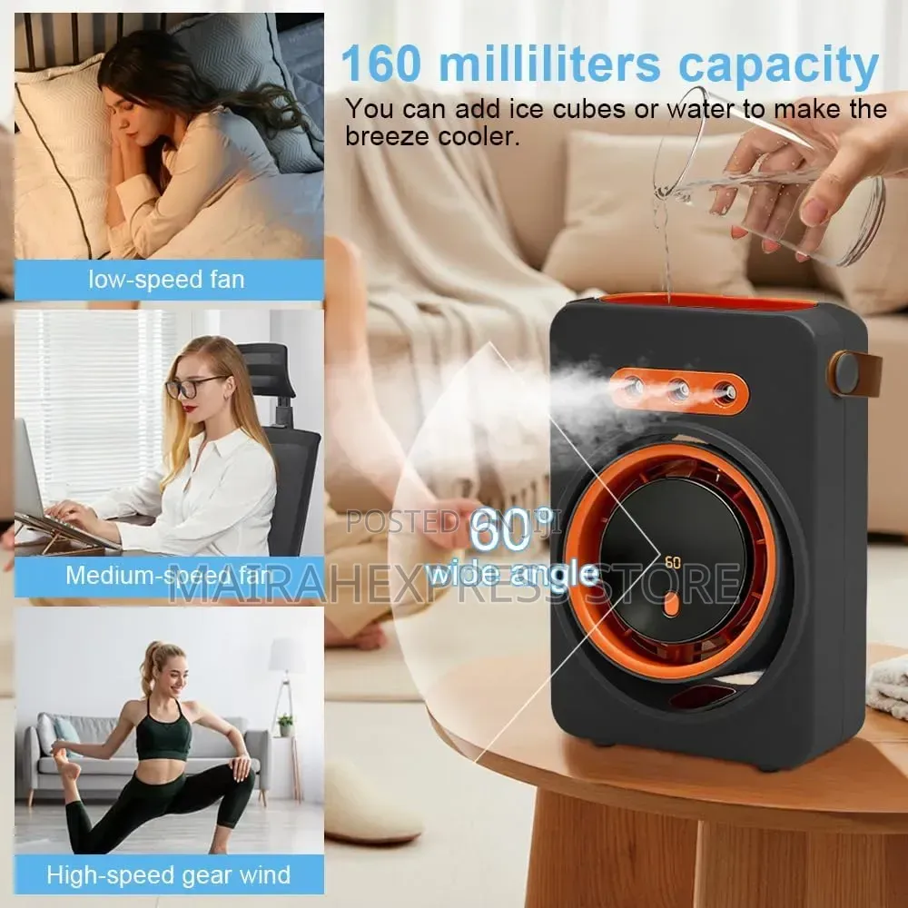 Portable Desktop Spray Fan (Cooling Breeze Air Humidification)