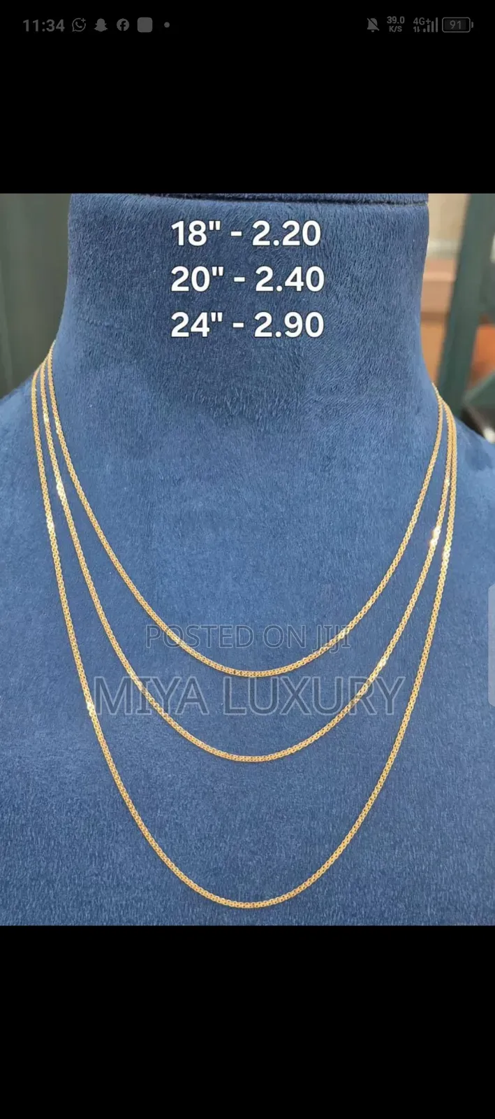 750 Pure Italian Gold Chain(18karat)
