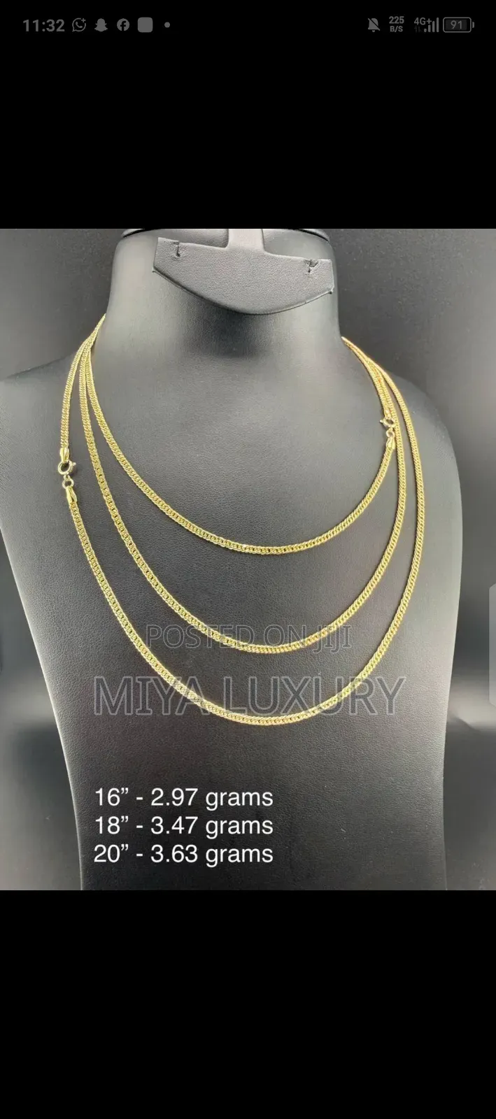 750 Pure Italian Gold Chain(18karat)
