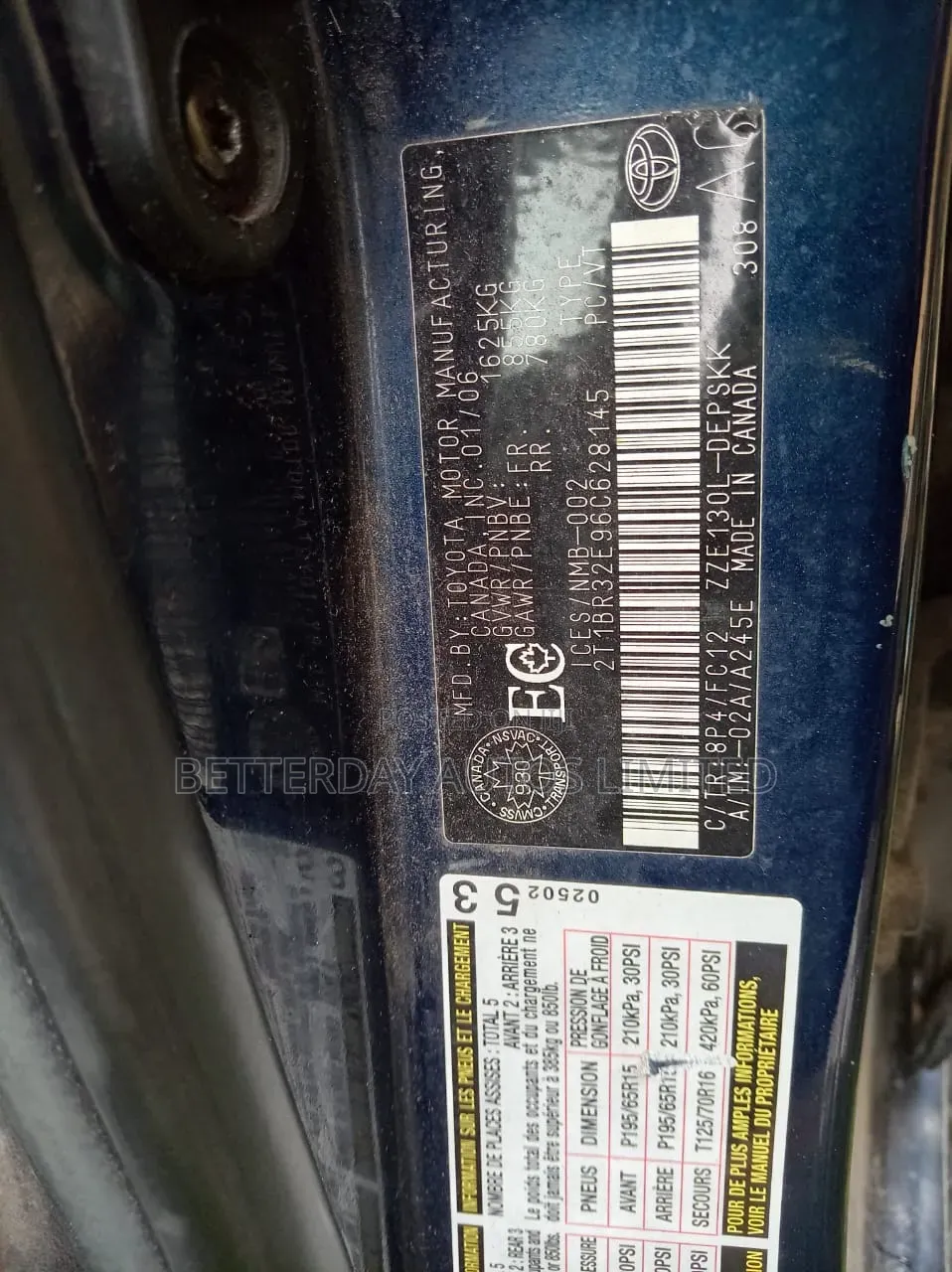 Toyota Corolla 2006 Blue