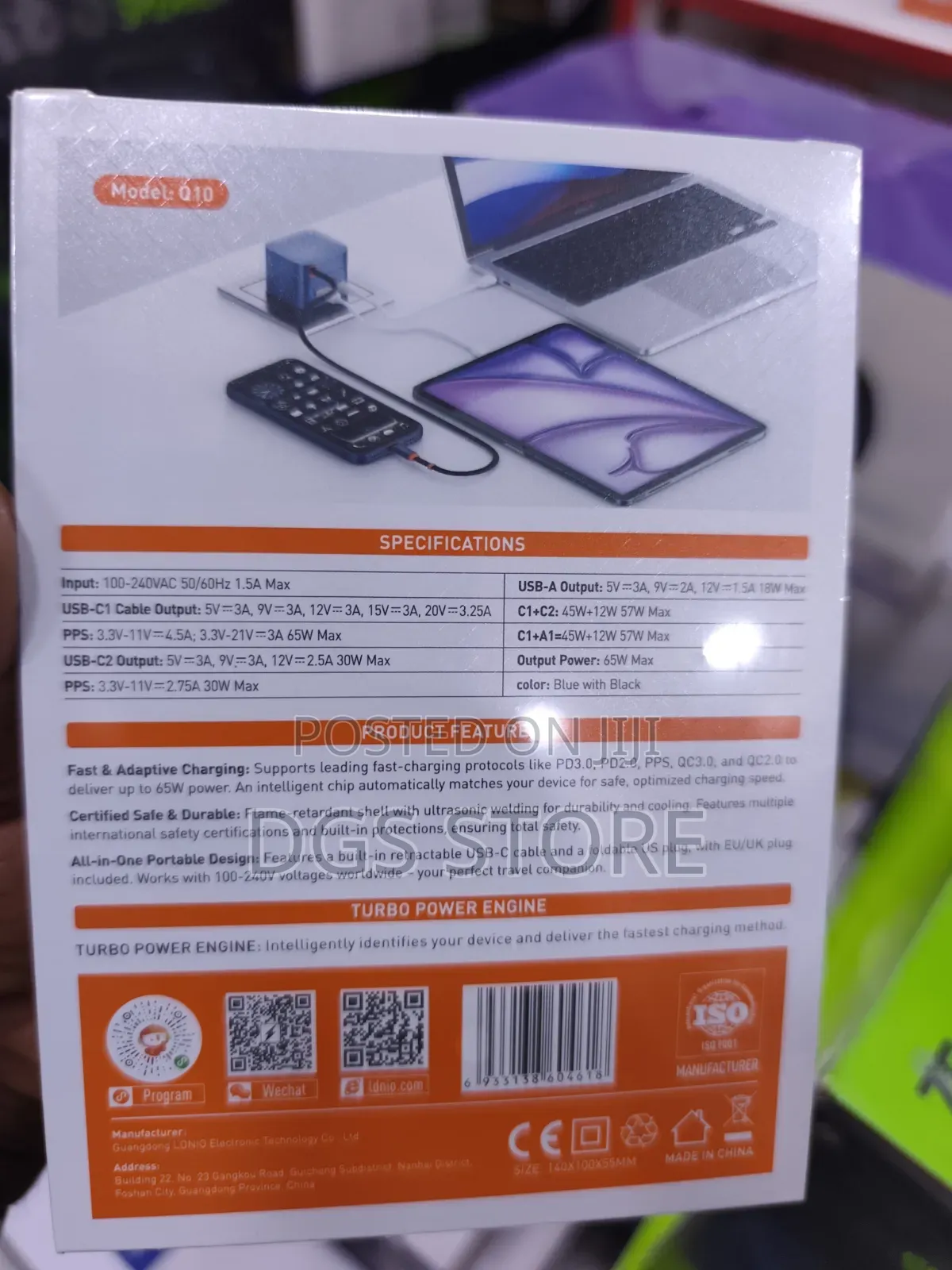 Ldnio Q10 GaN 65w Super Fast Charger