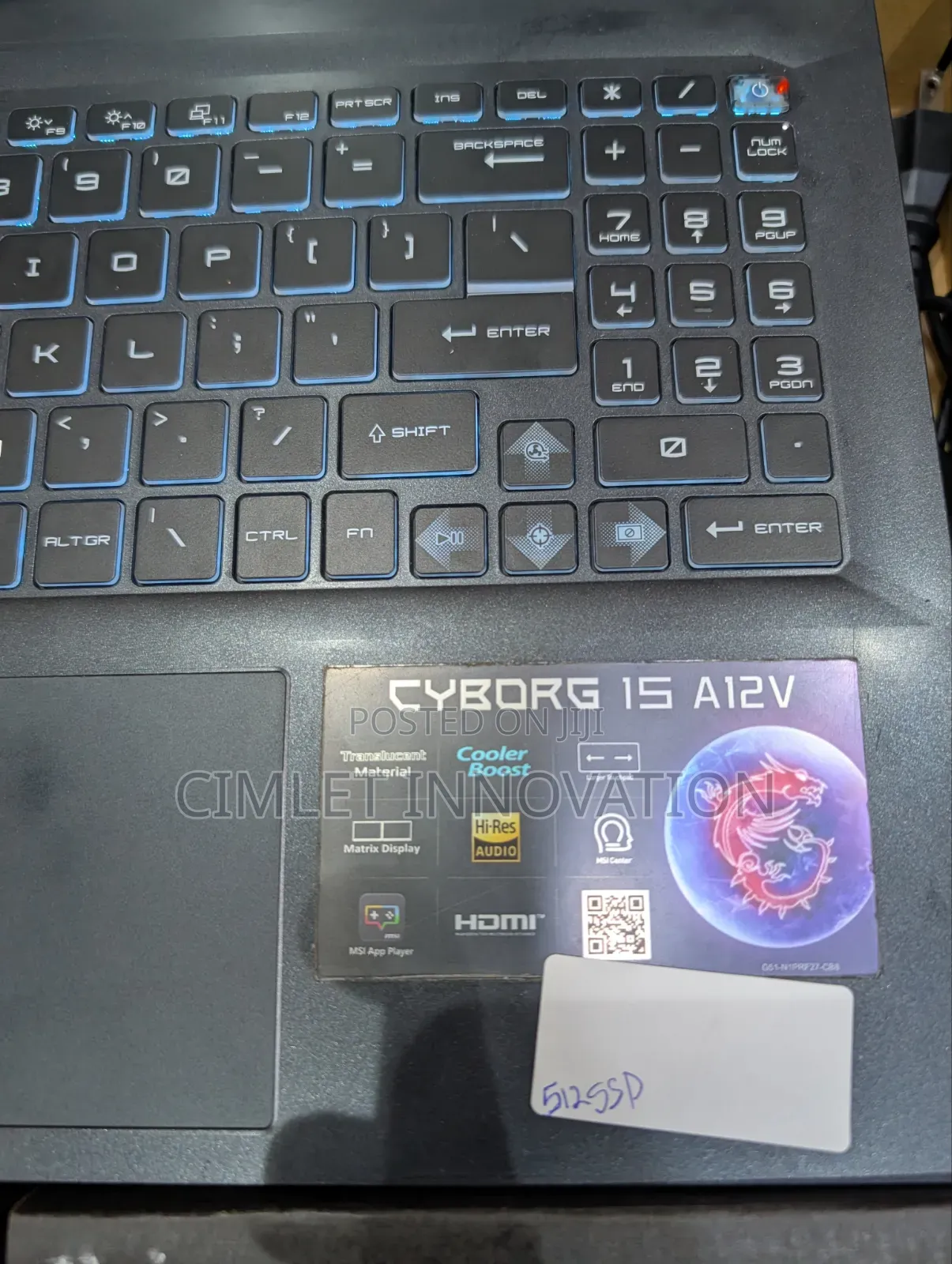 Laptop MSI Cyborg 15 16GB Intel Core i7 SSD 512GB