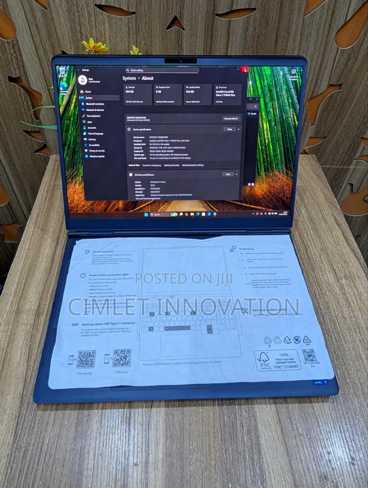 New Laptop Alienware 16 Aurora 16GB Intel Core Ultra 7 SSD 1T