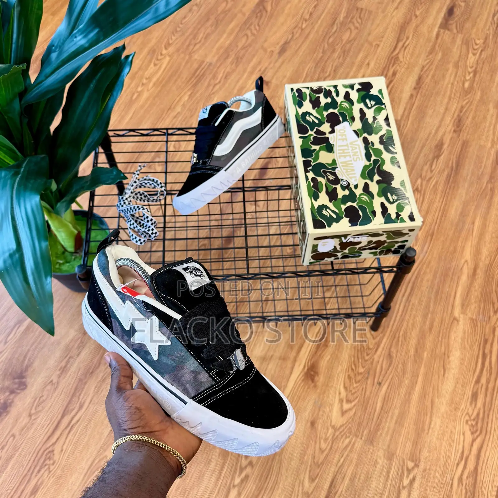 High Quality a Bathing Ape X Vans Premium Lx Knu Skool Camo Pack SNKS