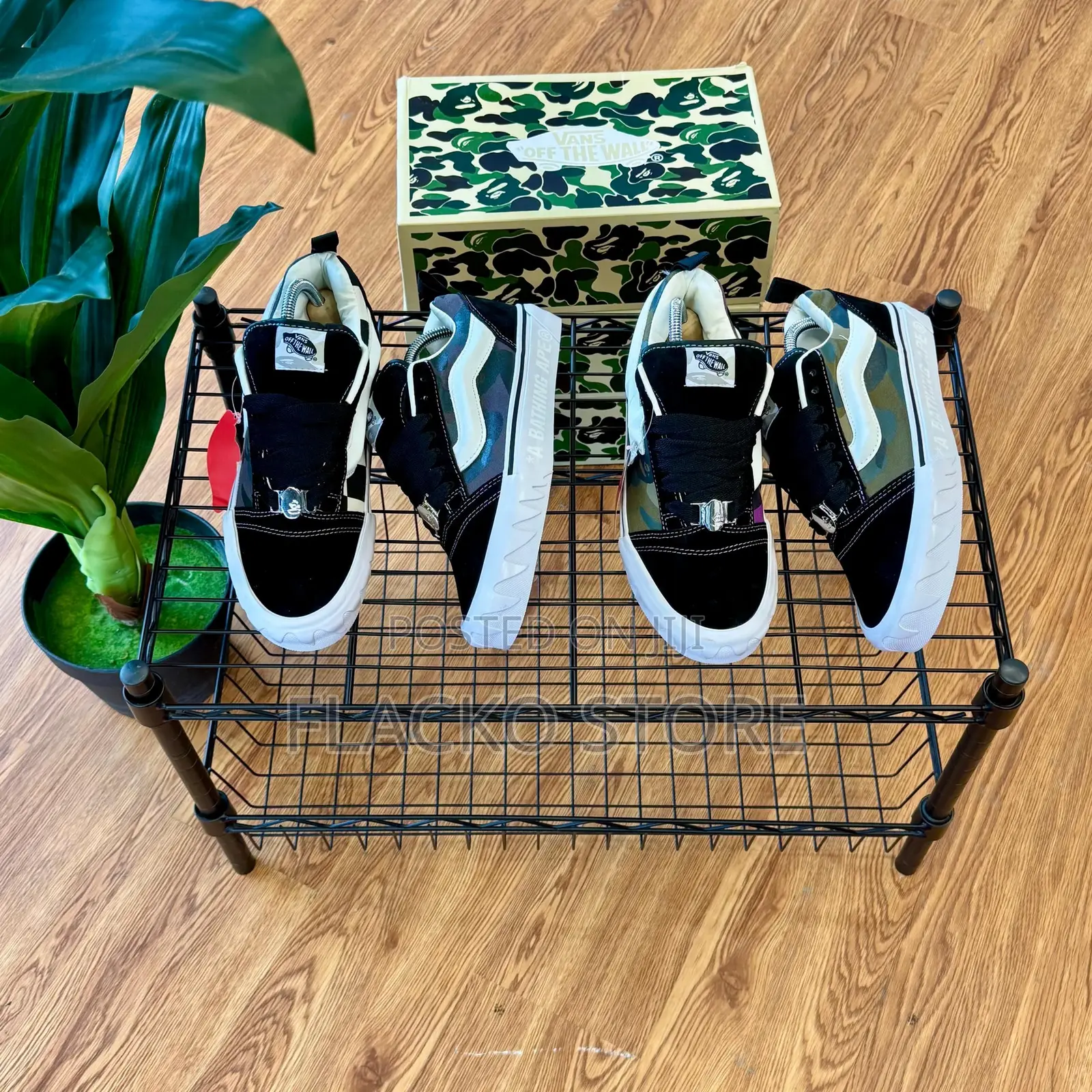 High Quality a Bathing Ape X Vans Premium Lx Knu Skool Camo Pack SNKS