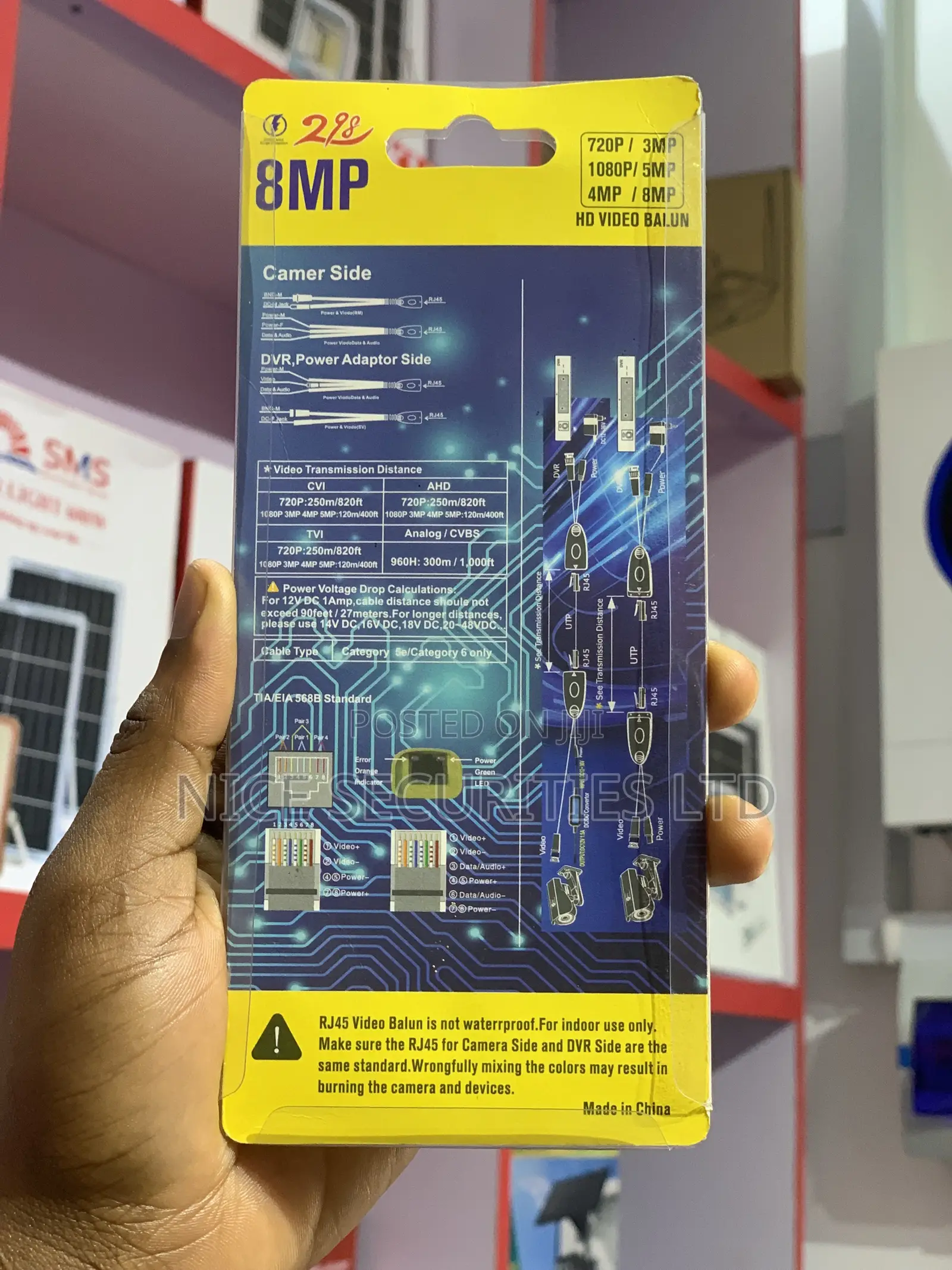 8mp Hd Video Balun Ahd,tvi,cvbs