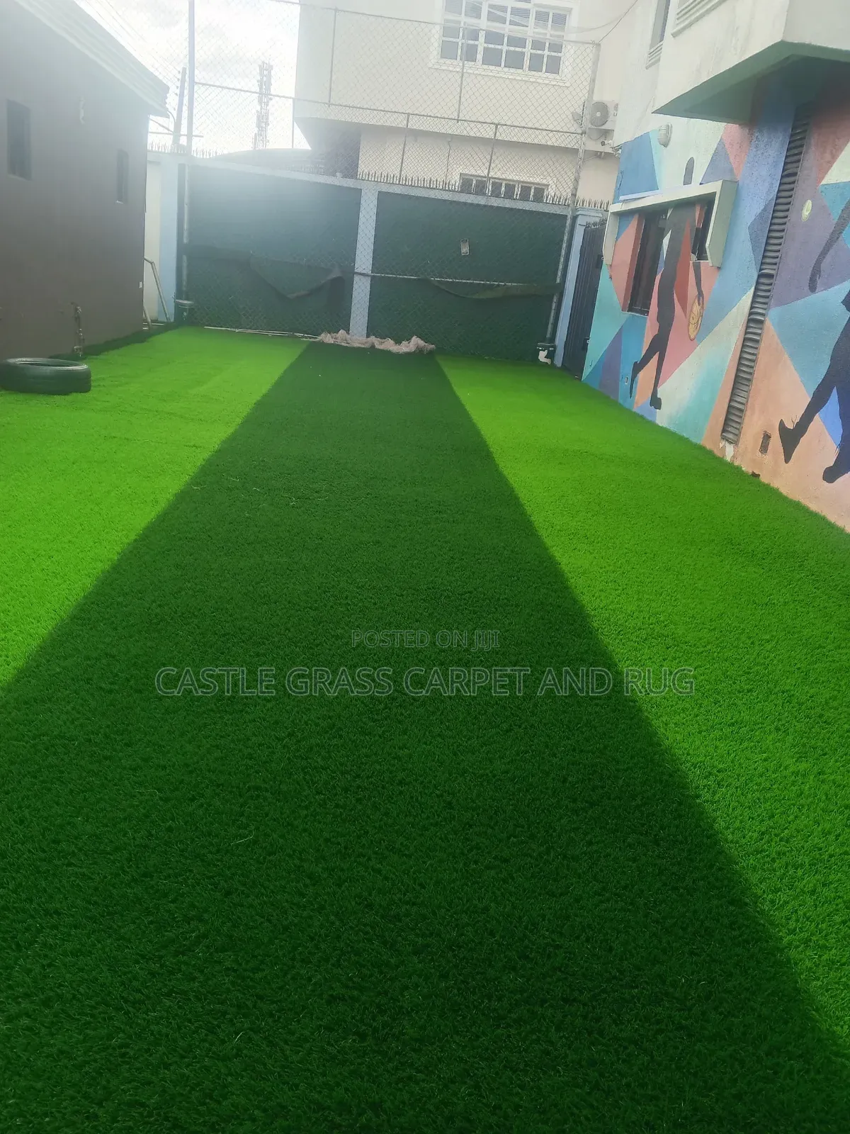 5m Football Pitch Carpet Grass Double Colour