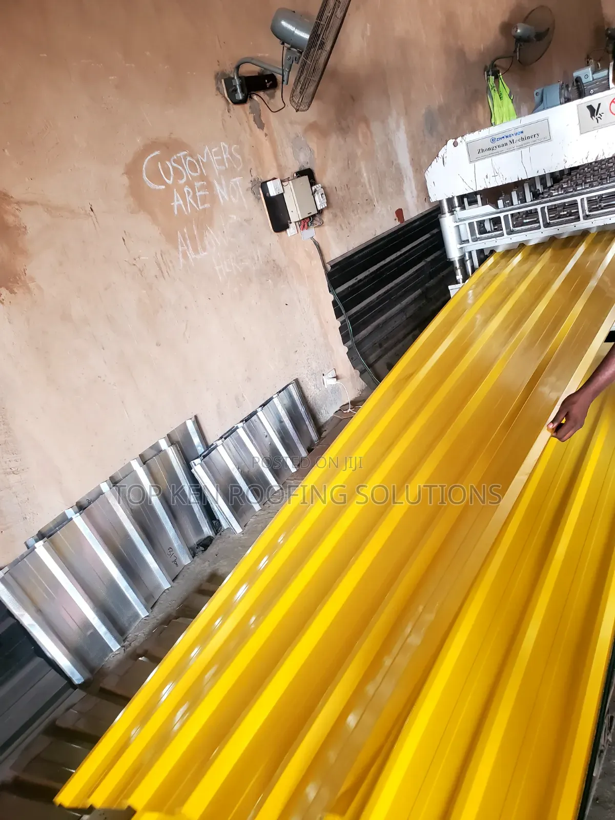 Oven Baked 0.50mm Longspan Sheet Yellow