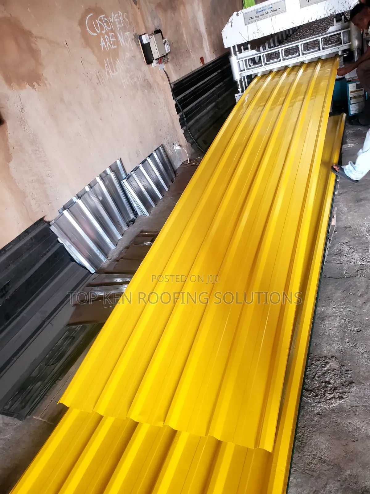 Oven Baked 0.50mm Longspan Sheet Yellow