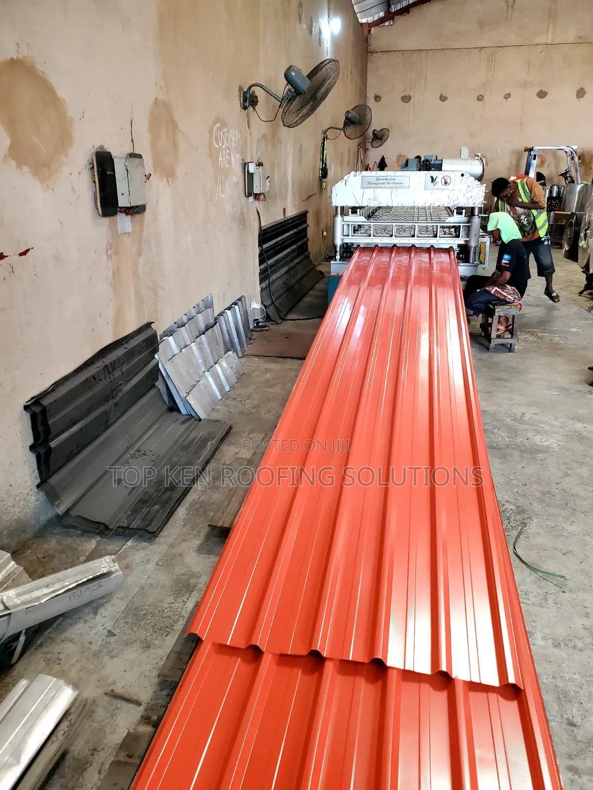 0.45mm Oven Baked Tc Red Longspan Sheet