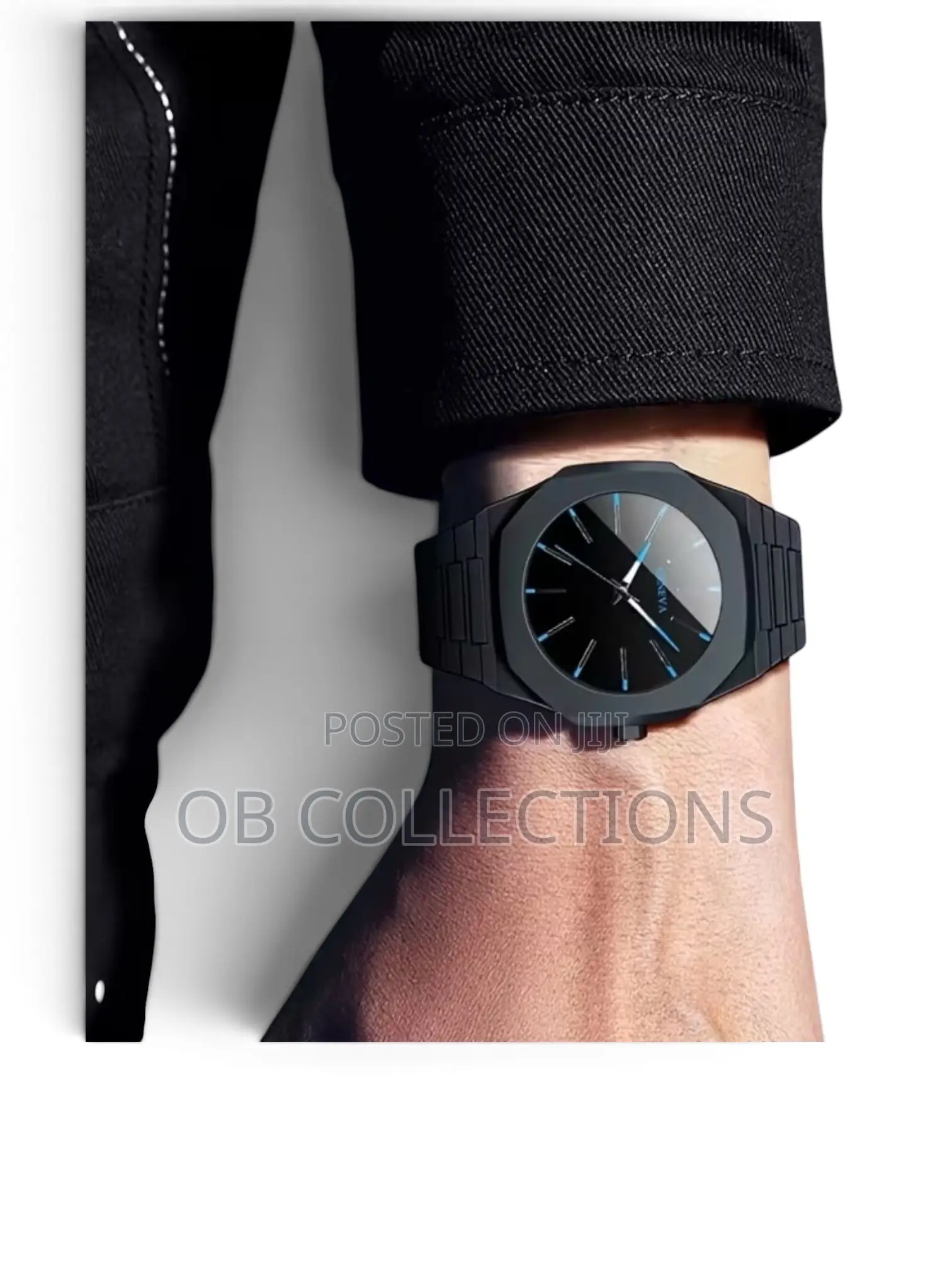 Classic Black Quartz Watch for Men