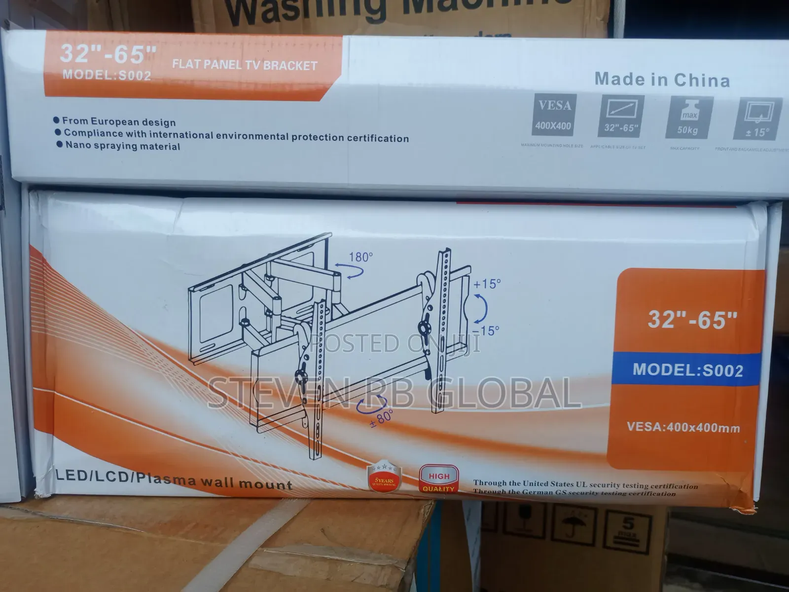 32”–65” Flat Panel TV Wall Mount Bracket | S002