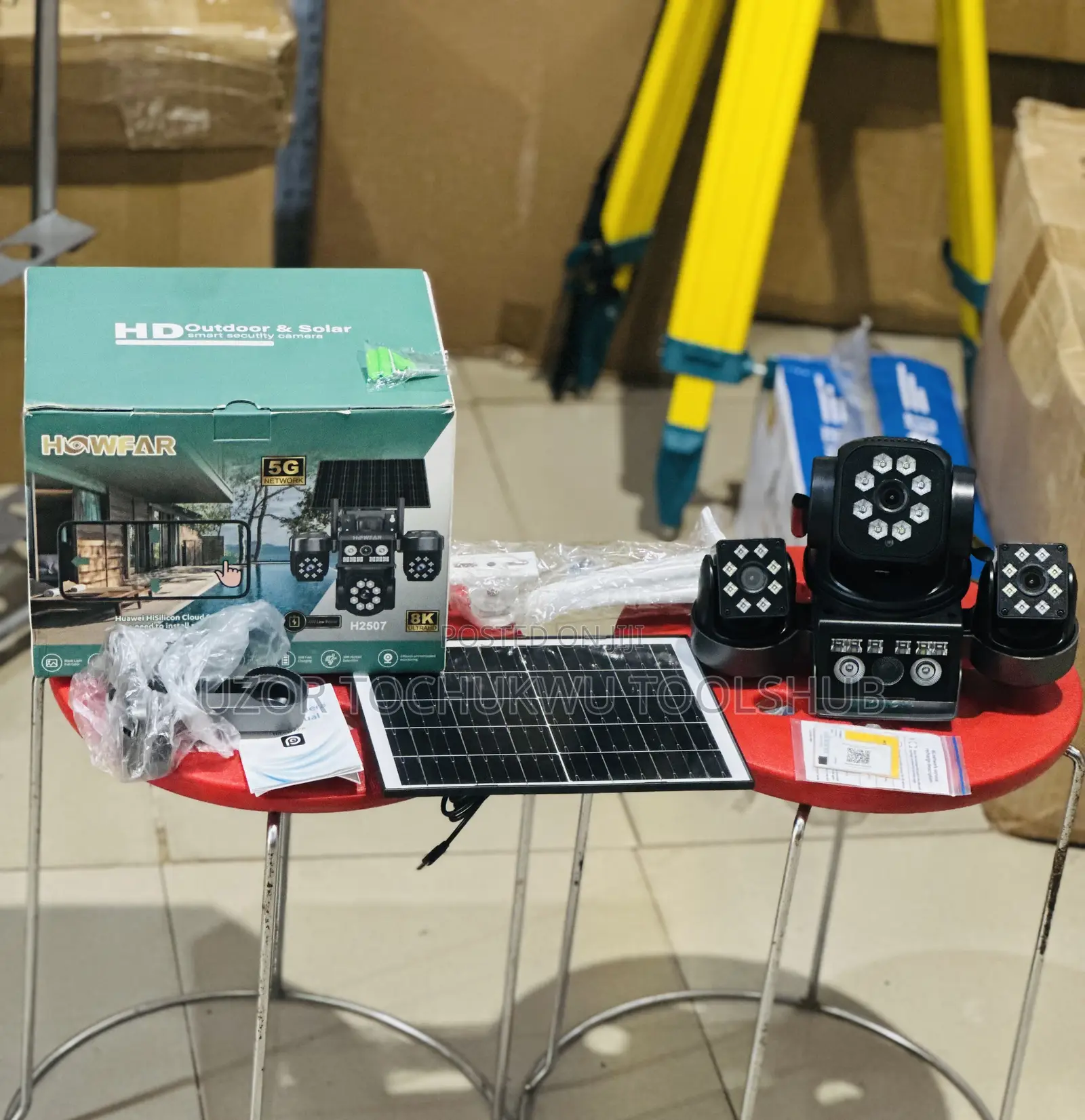 HOWFAR H2507 5G Solar CCTV Camera – Triple Lens 8MP | SIM/eSIM | PTZ