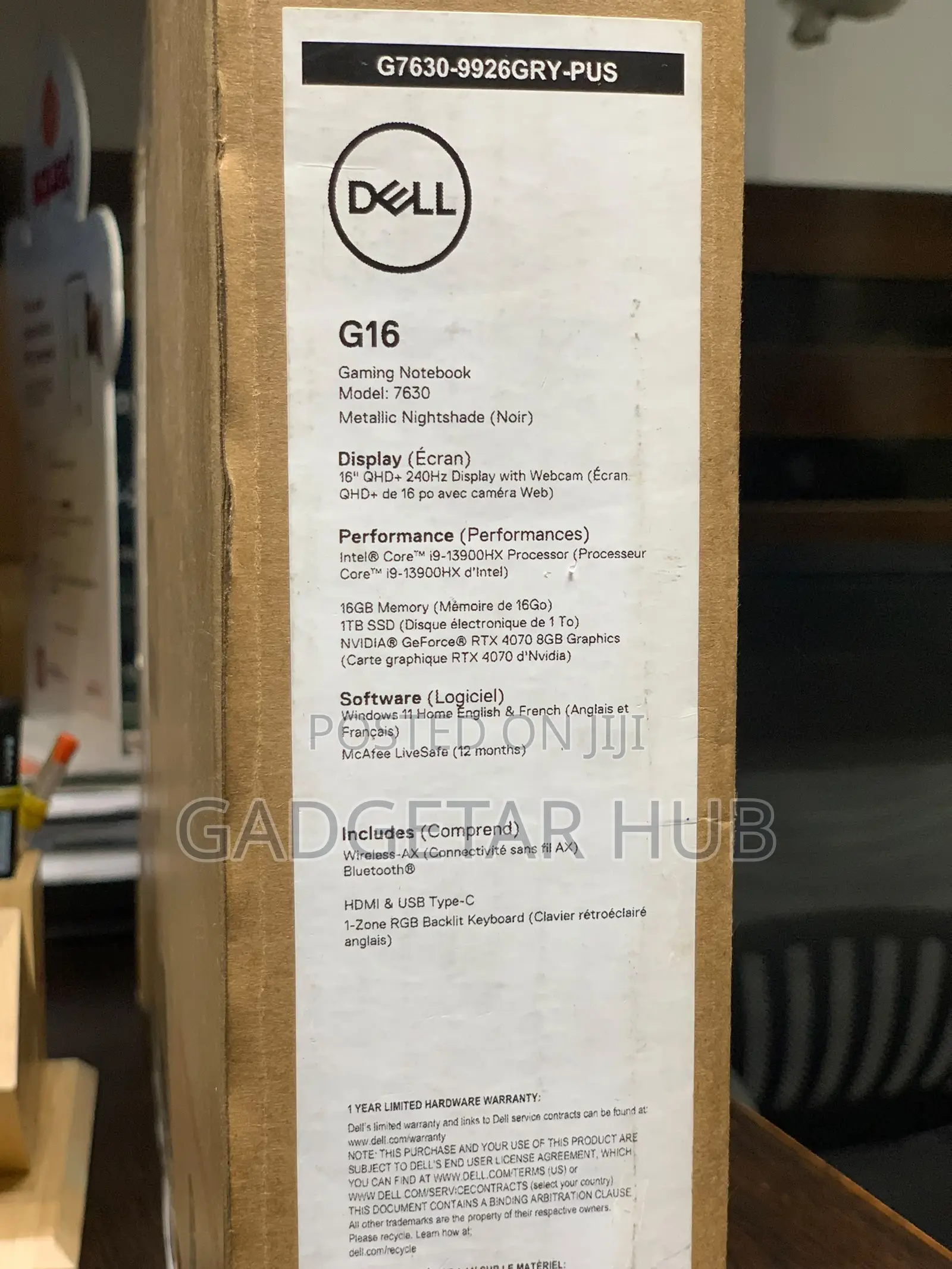 New Laptop Dell G16 7630 16GB Intel Core i9 SSD 1T