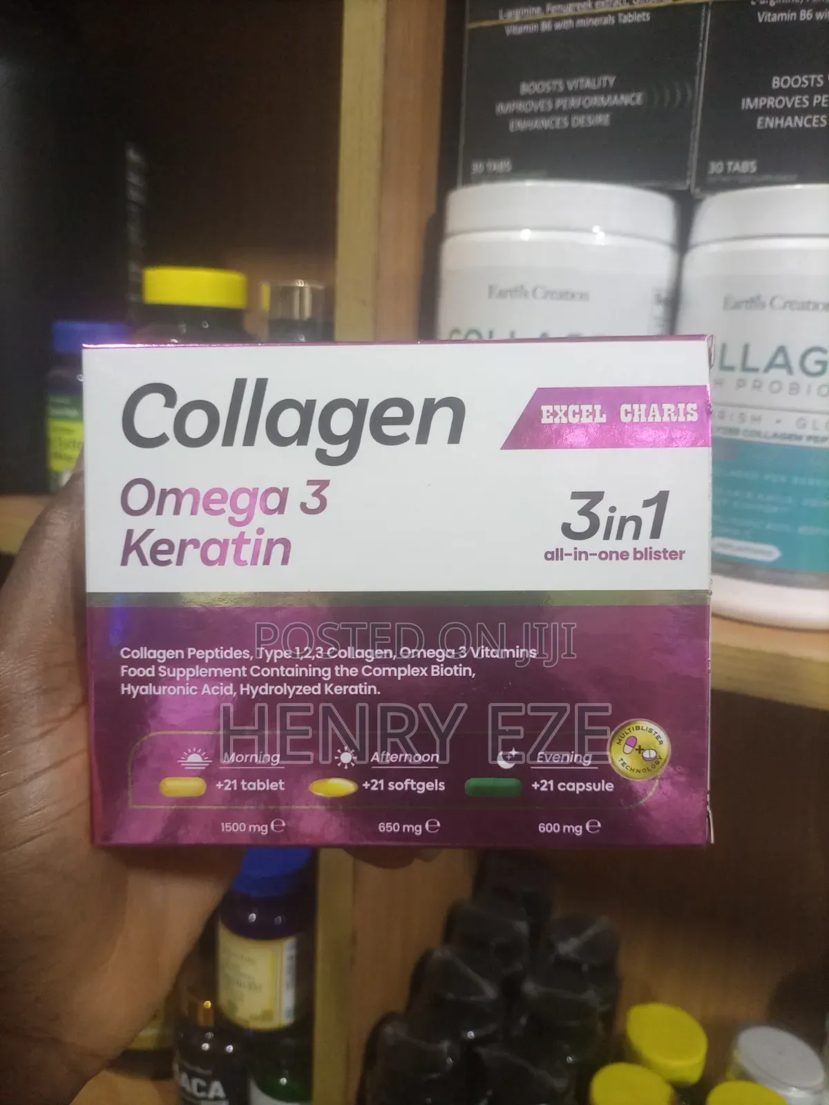 Collagen Omega 3 Keratin 3-in-1 – Hair, Skin Nails Supplement