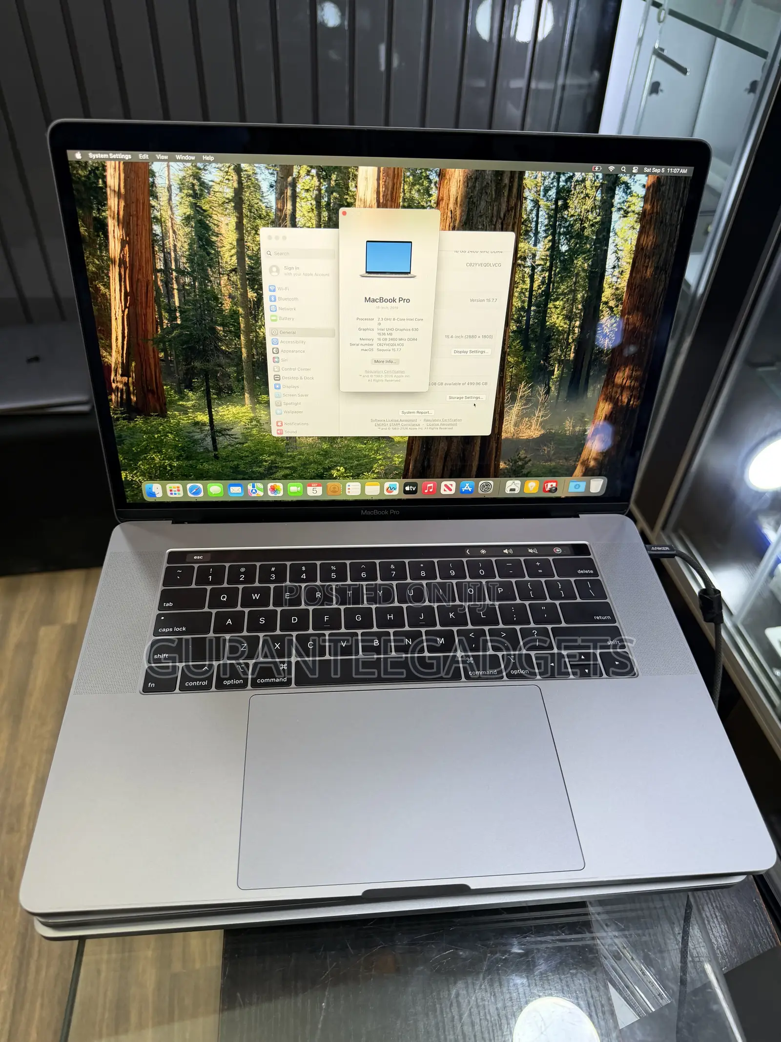 Laptop Apple MacBook Pro 2019 16GB Intel Core i9 SSD 512GB