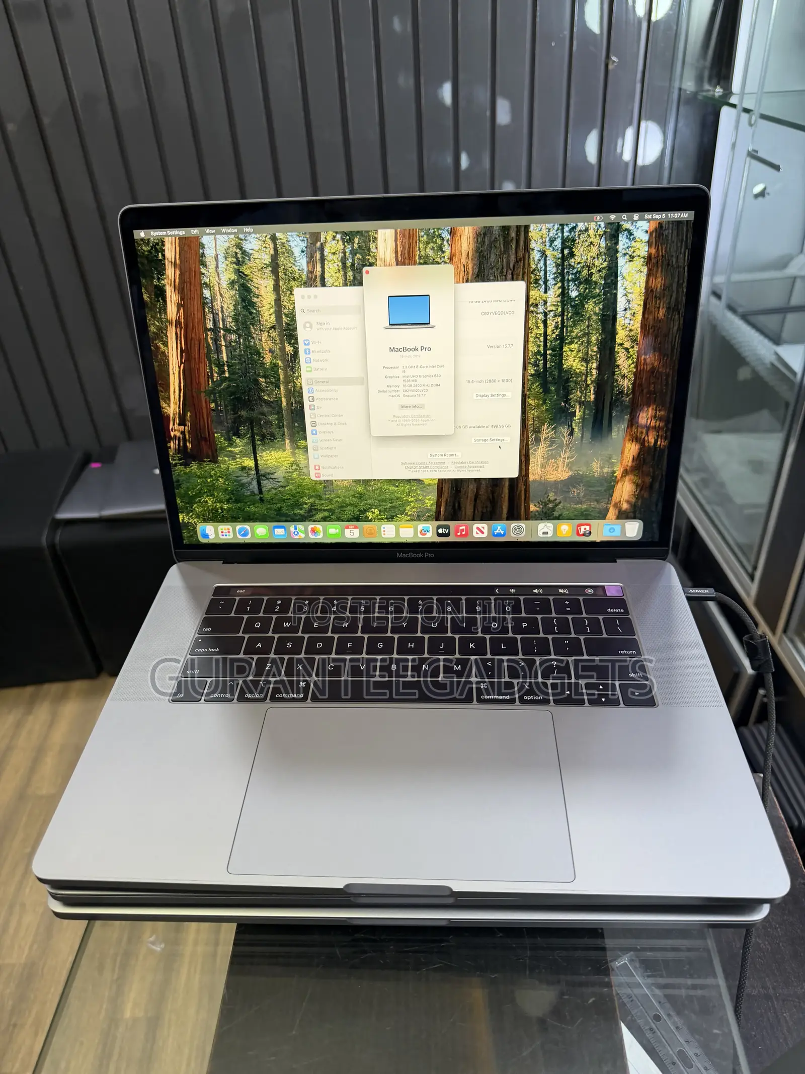 Laptop Apple MacBook Pro 2019 16GB Intel Core i9 SSD 512GB