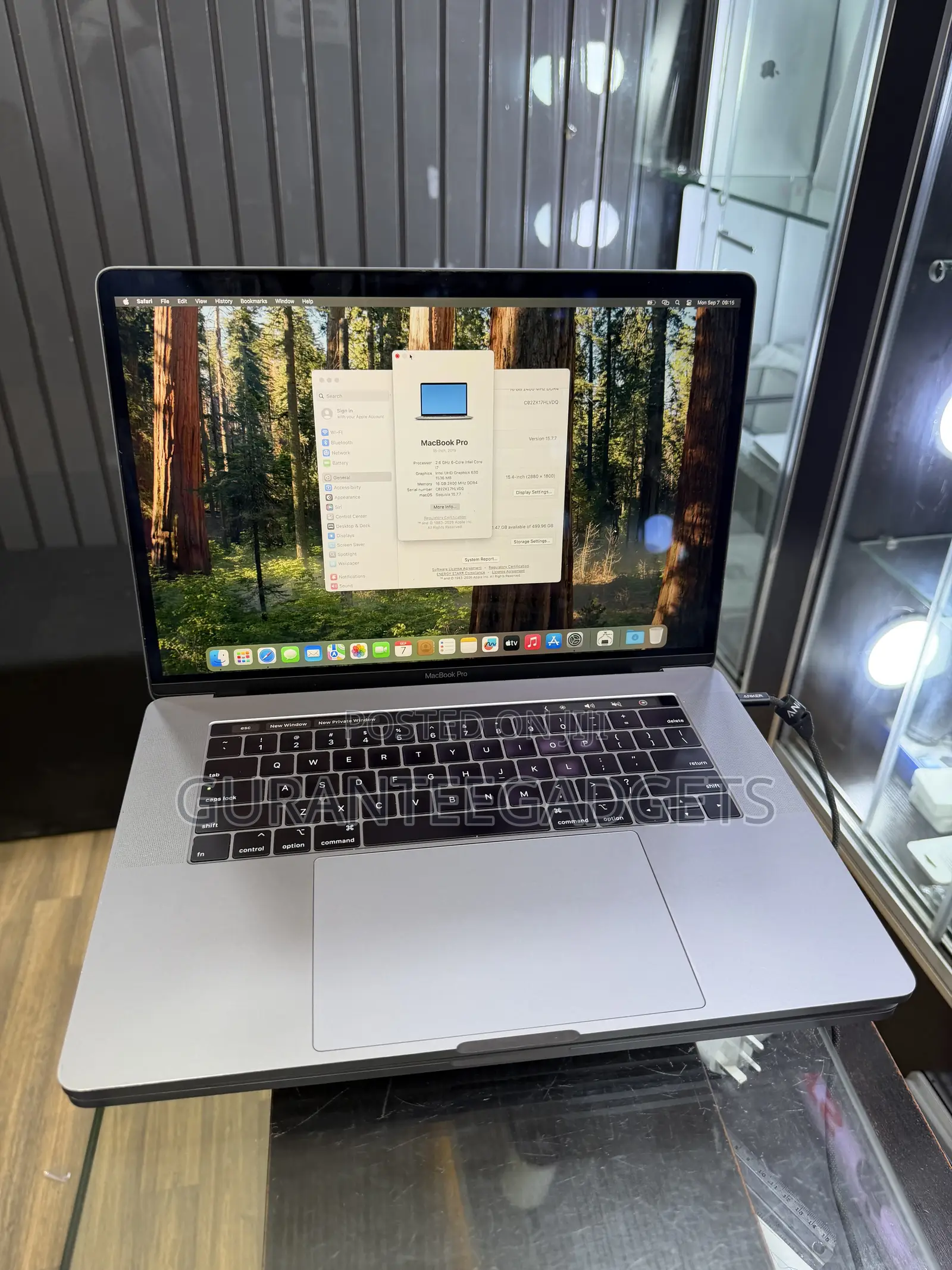 Laptop Apple MacBook Pro 2019 16GB Intel Core i7 SSD 512GB
