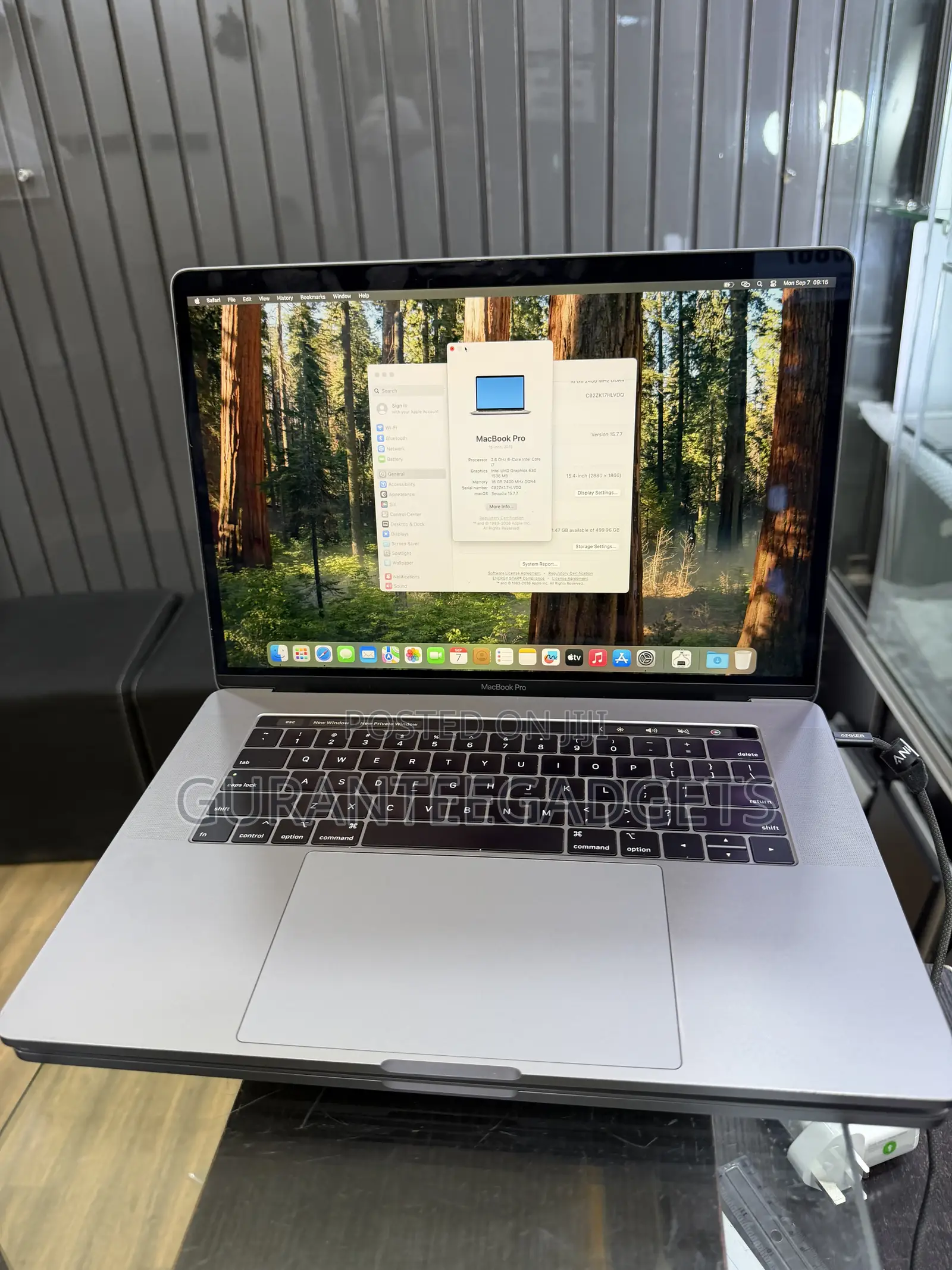 Laptop Apple MacBook Pro 2019 16GB Intel Core i7 SSD 512GB