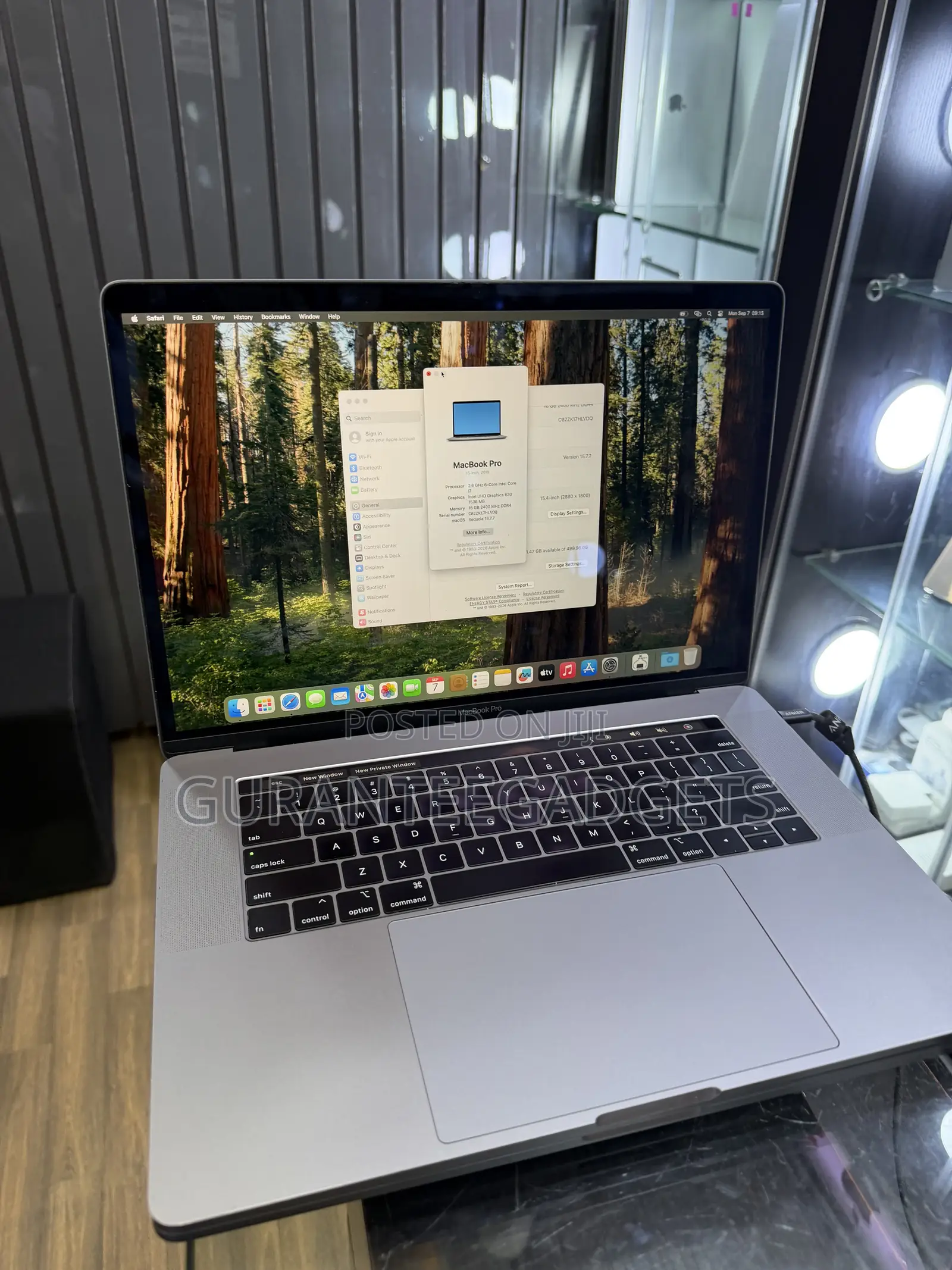 Laptop Apple MacBook Pro 2019 16GB Intel Core i7 SSD 512GB
