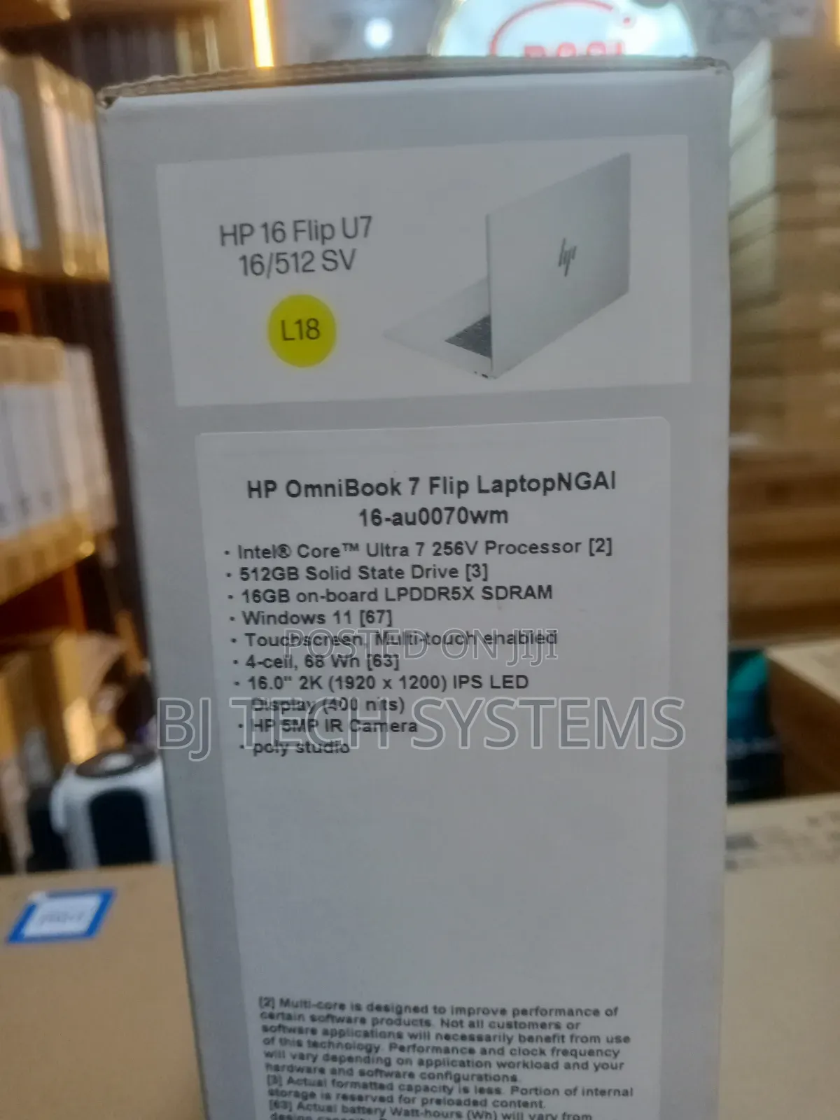 New Laptop HP OmniBook 7 16" 16GB Intel Core Ultra 7 SSD 512GB