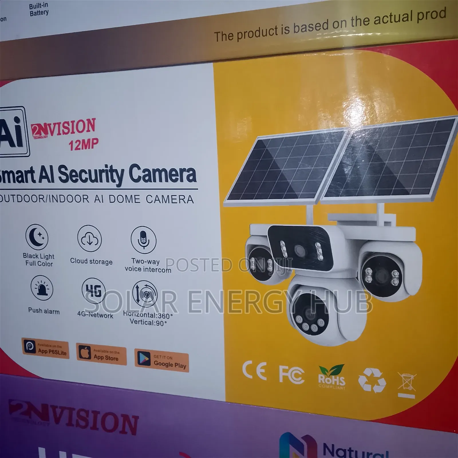3lens 12MP Smart AI Solar Camera With Live Audio