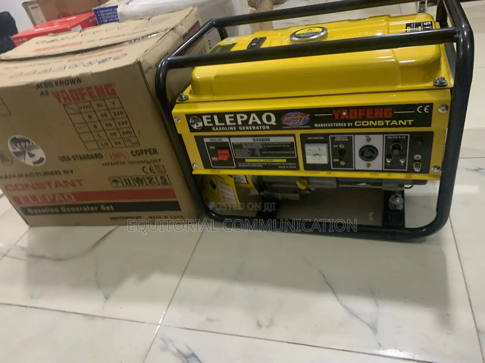 240V Elepaq SV6800 Power Supply Generator 4.5kw