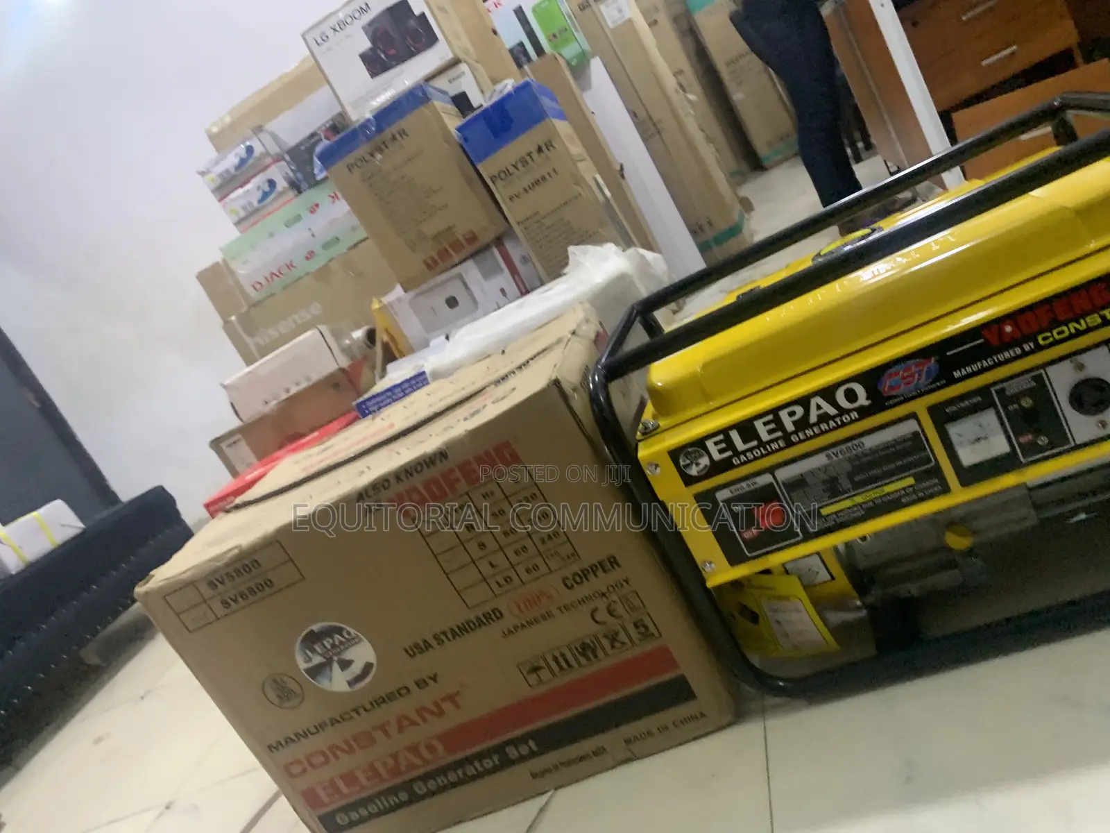 240V Elepaq SV6800 Power Supply Generator 4.5kw
