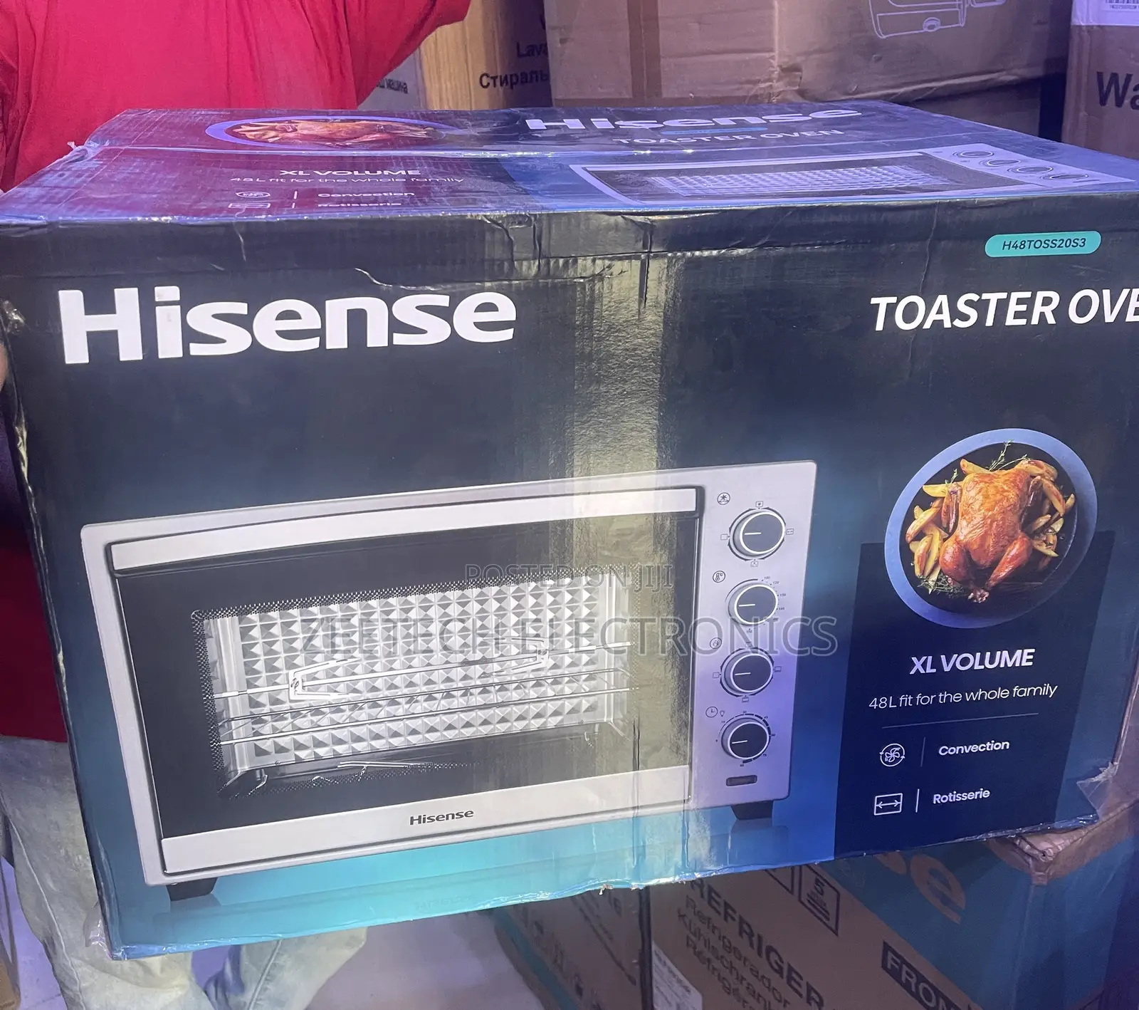 Hisense 48L XL Toaster Oven With Rotisserie and Convection