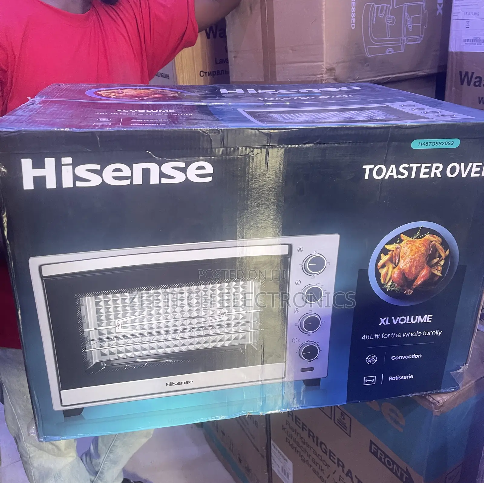 Hisense 48L XL Toaster Oven With Rotisserie and Convection