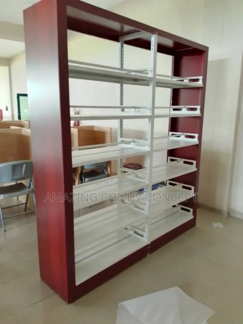 Modern 6-Tier Metal Wooden Display Shelf