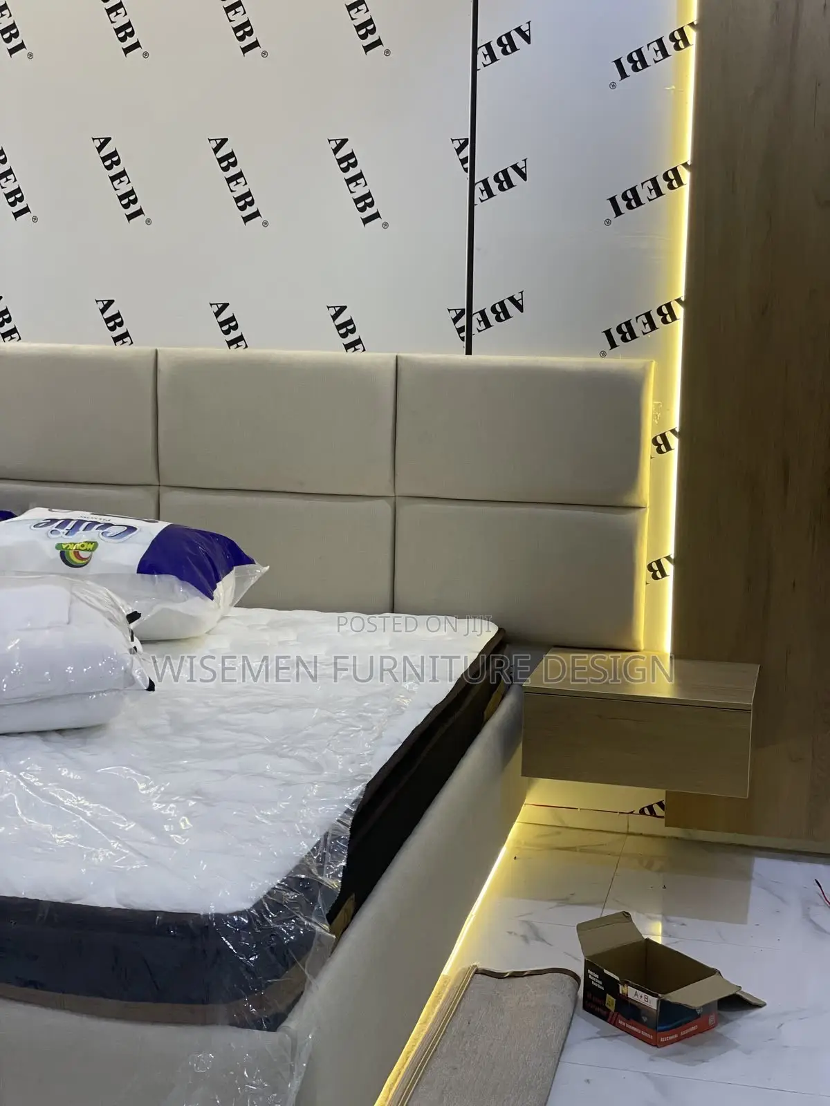 Floating Bed Frame With Cladding