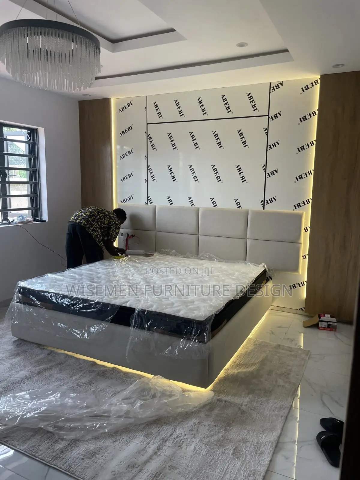 Floating Bed Frame With Cladding