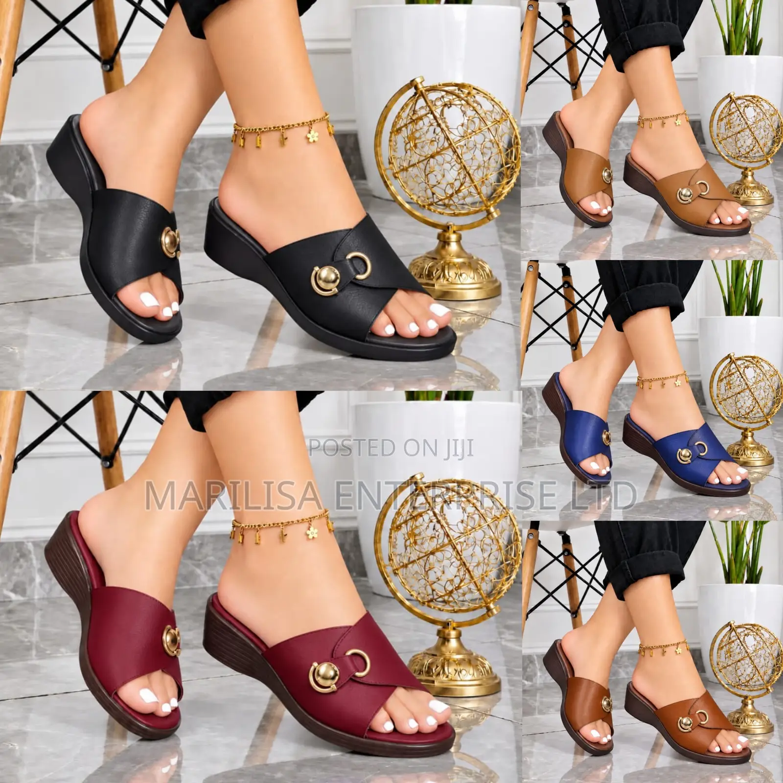 Ladies Flat Slides Easy Sandals - Sizes 37-42 | Abuja
