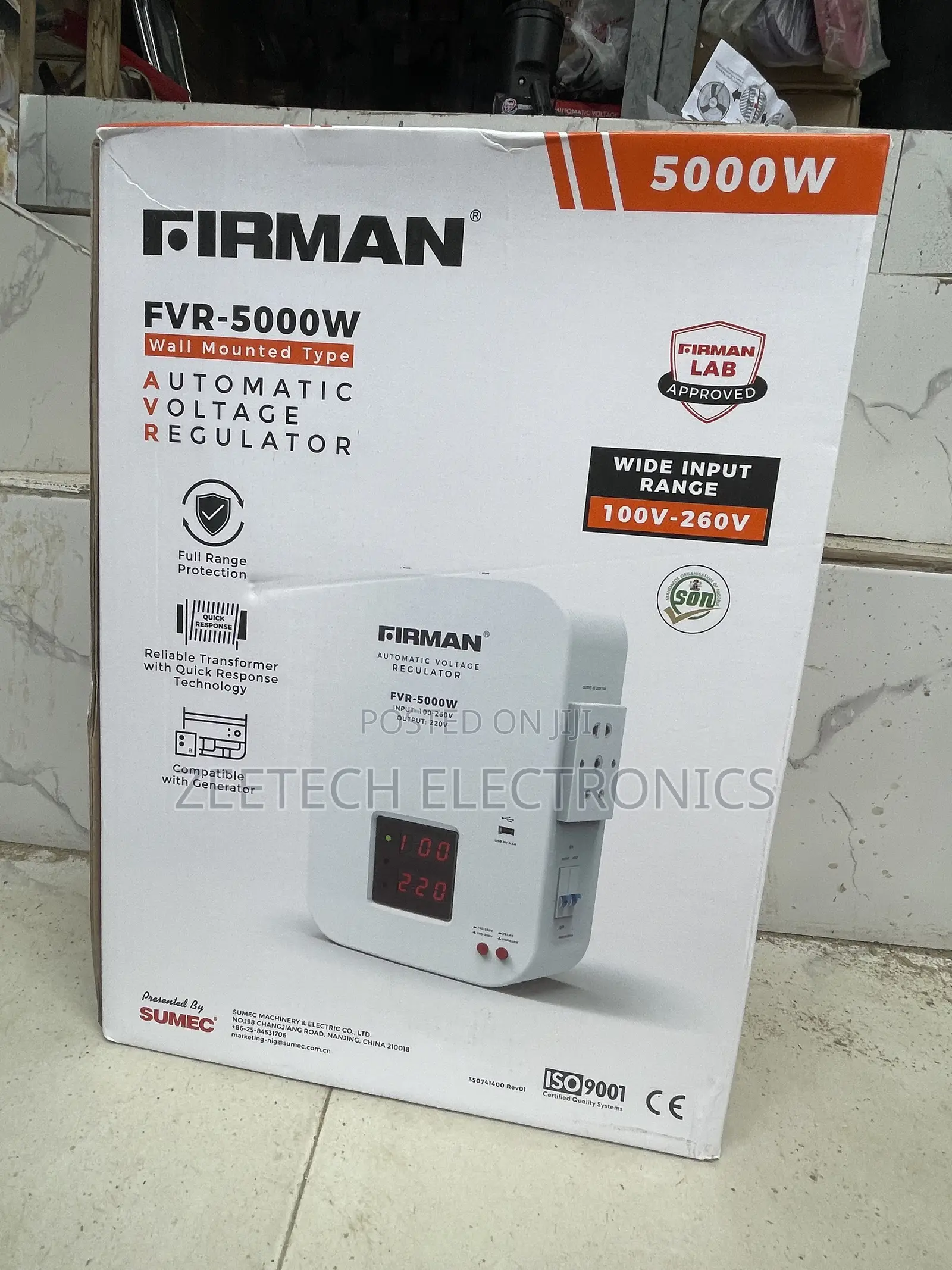 FIRMAN FVR-5000W Wall Mounted Automatic Voltage Regulator