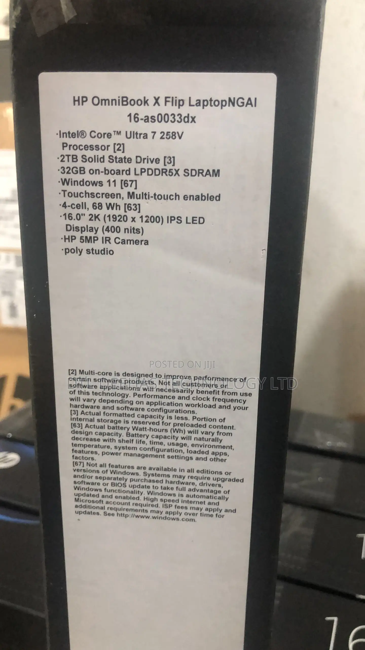 New Laptop HP OmniBook X Flip 16" 32GB Intel Core Ultra 7 SSD 2T