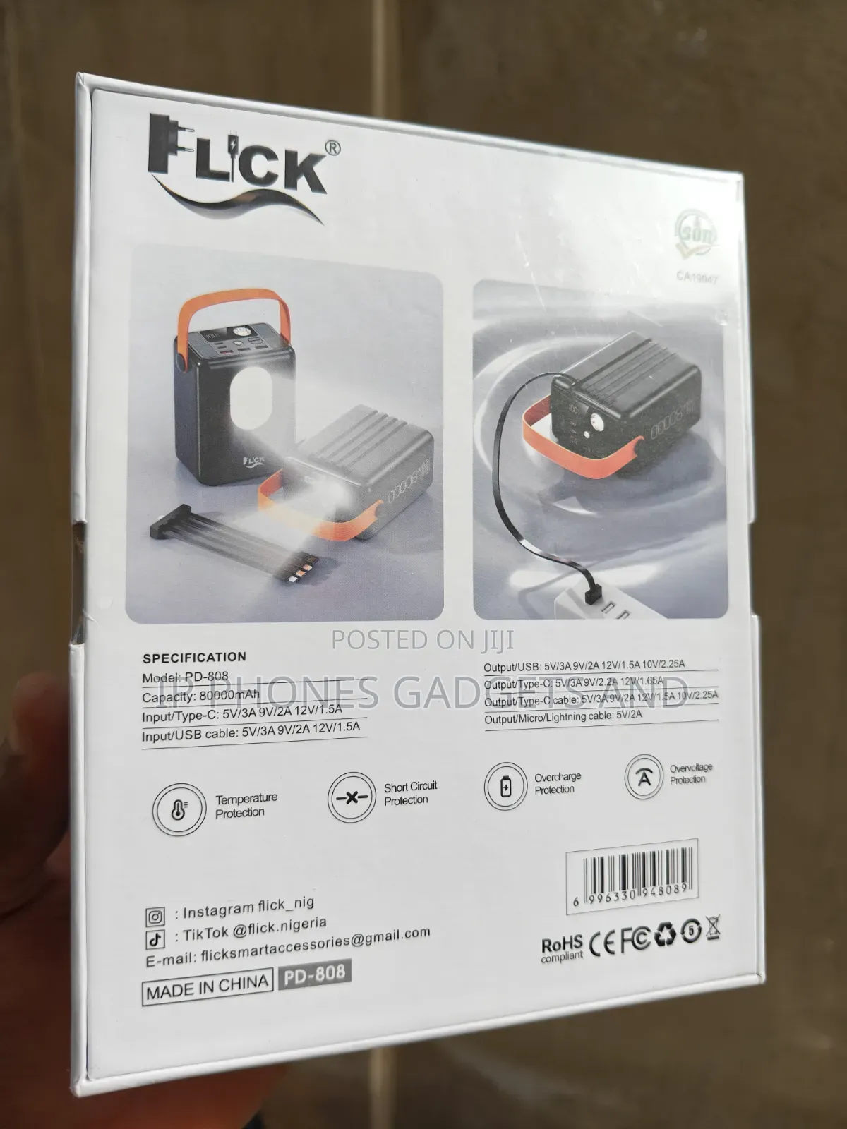 Flick 80,000Mah PD 808