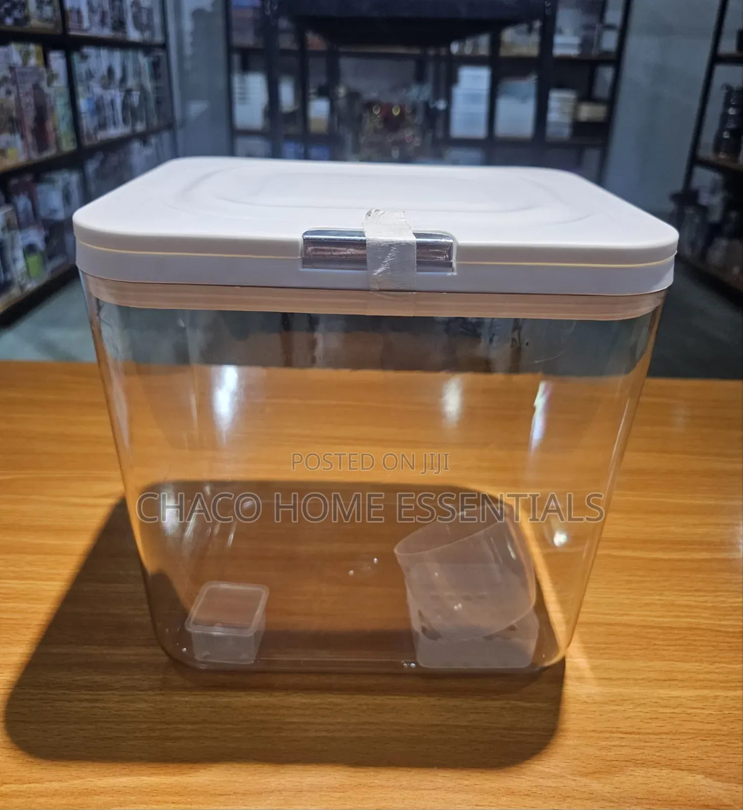 8L Airtight Rice Grain Storage Container – Clear Pop-Top Dispenser
