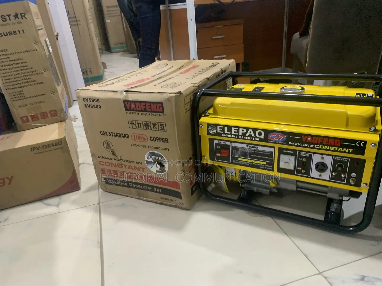 Powerful Petrol-Powered Elepaq SV6800 4.5kw Generator
