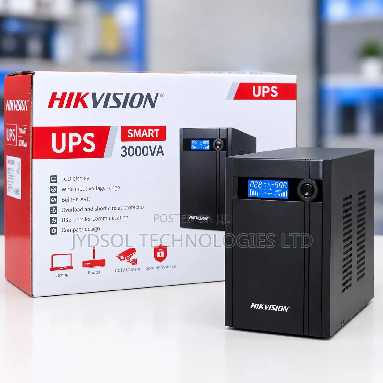 New Hikvision 3000va 1800w Line Interactive Ups Ds-Ups3000 Uk