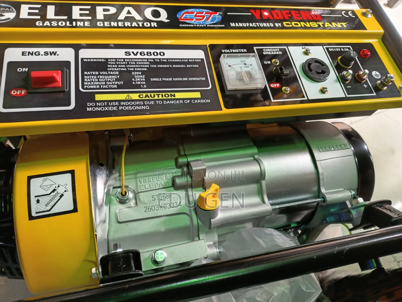 Elepaq Constant Generator Model Number SV6800 100%copper Coil