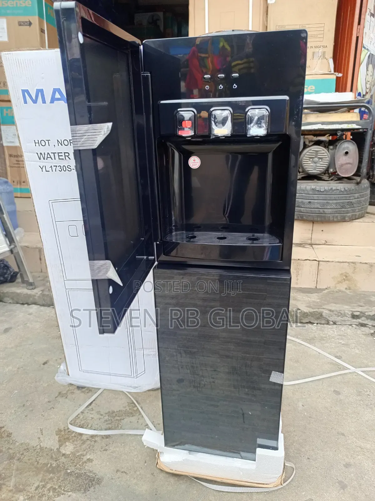 Maxi Hot, Normal Cold Water Dispenser With Fridge | Yl1730s-B