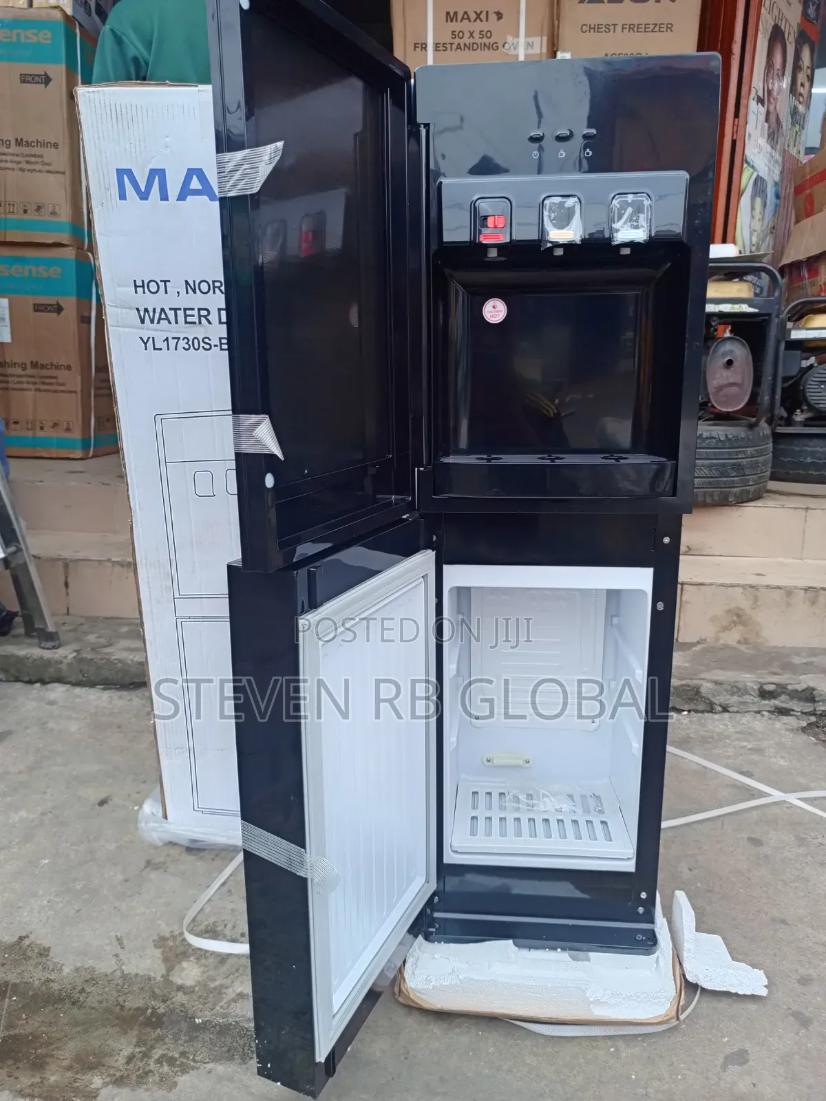 Maxi Hot, Normal Cold Water Dispenser With Fridge | Yl1730s-B