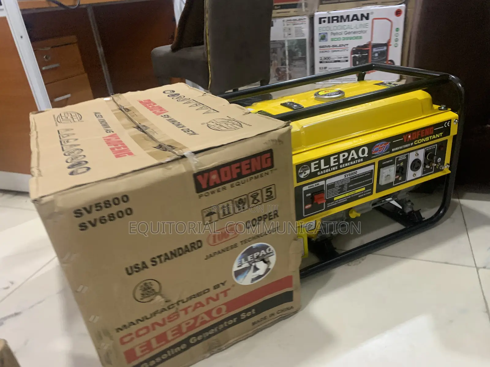 Elepaq SV6800 4500W 4.5kw Generator for Commercial Power