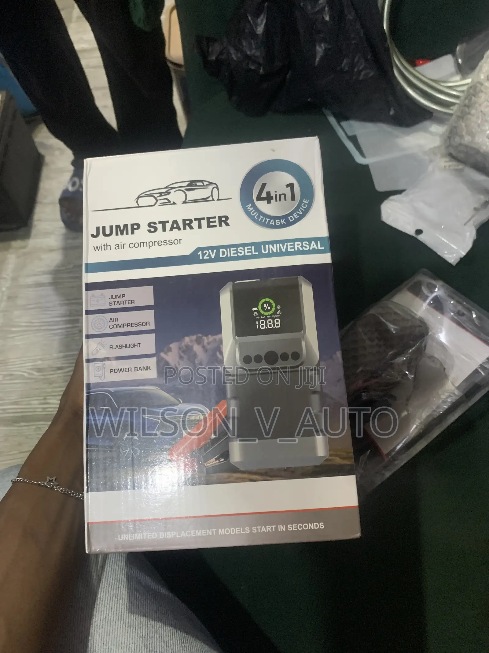 4-in-1 Car Jump Starter Air Compressor
