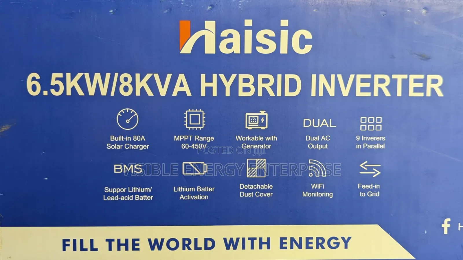 Haisic 6.5kW/8kVA Hybrid Inverter