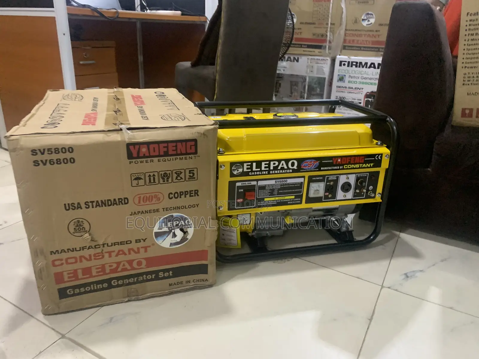Reliable 4500W 4.5kw SV6800 Petrol Electricity Generator by Elepaq