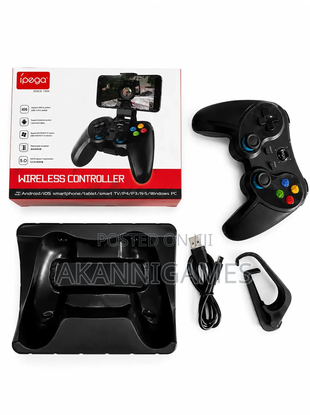 PG-9157 Wireless Bluetooth Game Controller for Android, iOS, PC